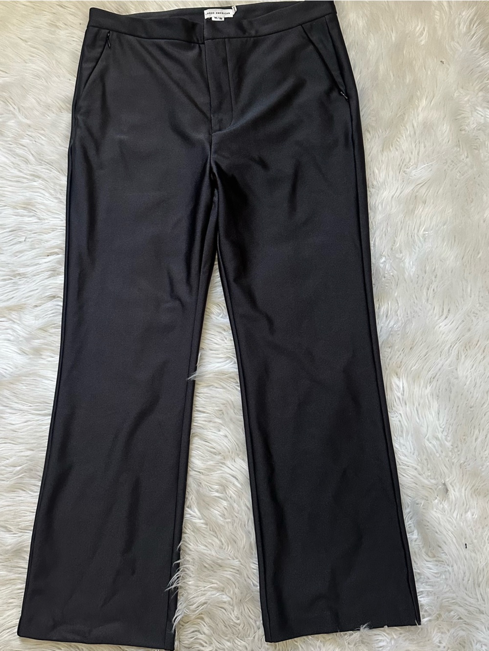 Good American Black ankle tuxedo Dress Pants